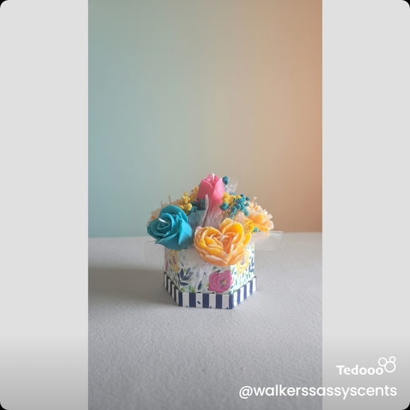 Colorful Floral Candle Arrangement - Picture 3 of 3